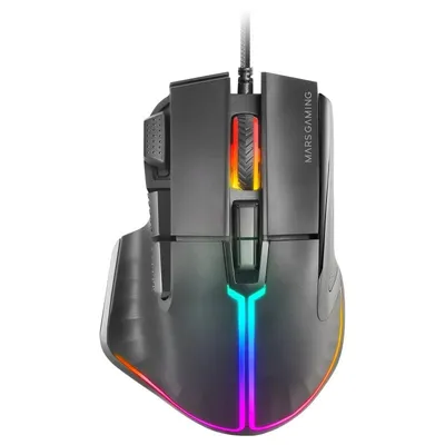 Mars Gaming MM-XT Ergonomische RGB-Gaming-Maus mit Daumenauflage 12800DPI Huano Switches Schwarz