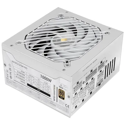 Mars Gaming Mpb1000psi Modulares Netzteil ATX 3.1 1000W 80 Plus Gold Weiß