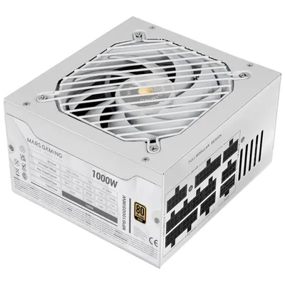 Mars Gaming Mpb1000sim Modulares Netzteil ATX 3.1 1000W 80 Plus Gold Weiß