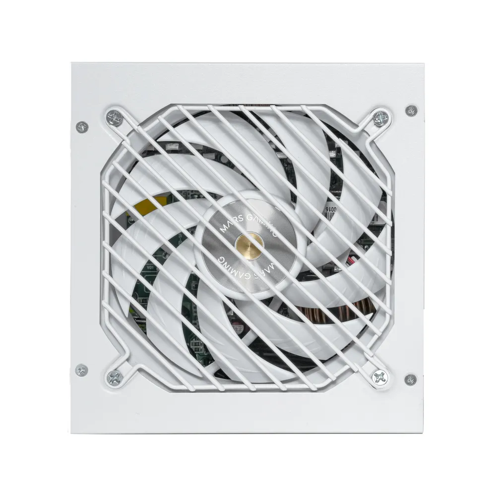 Mars Gaming Mpze750sim Modulares ATX-Netzteil, 750 W, 10 Jahre Garantie, 80plus, Silberweiß