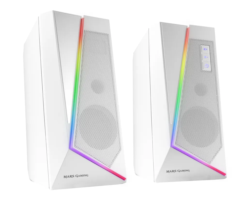 Mars Gaming MS7 Gaming-Lautsprecher 2.0 Bluetooth RGB 20 W Weiß