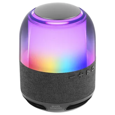 Mars Gaming MS-Flow Tragbarer Bluetooth 5.3 RGB-Lautsprecher Schwarz
