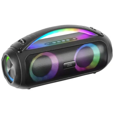 Mars Gaming MS-Pulse Tragbarer Bluetooth 5.3 RGB-Lautsprecher 50 W Schwarz