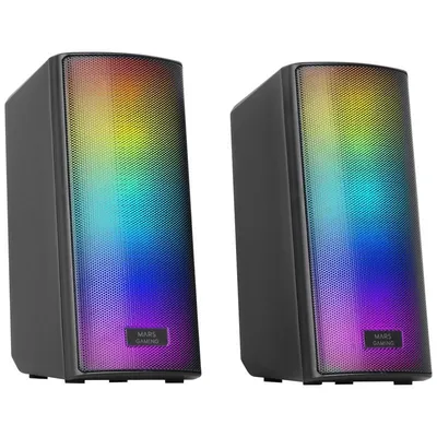 Mars Gaming MSRGB2 Kompakte Bluetooth 5.3 RGB DSP Frontlautsprecher 15W Schwarz
