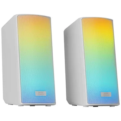 Mars Gaming MSRGB2 Compact Bluetooth 5.3 RGB DSP Frontlautsprecher 15W weiß