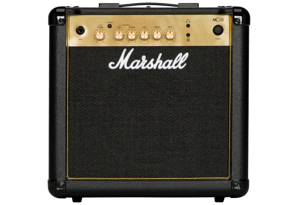 Marshall Verstärker (MG15G Black & Gold - Transistor Combo Verstärker für E-Gitarre)