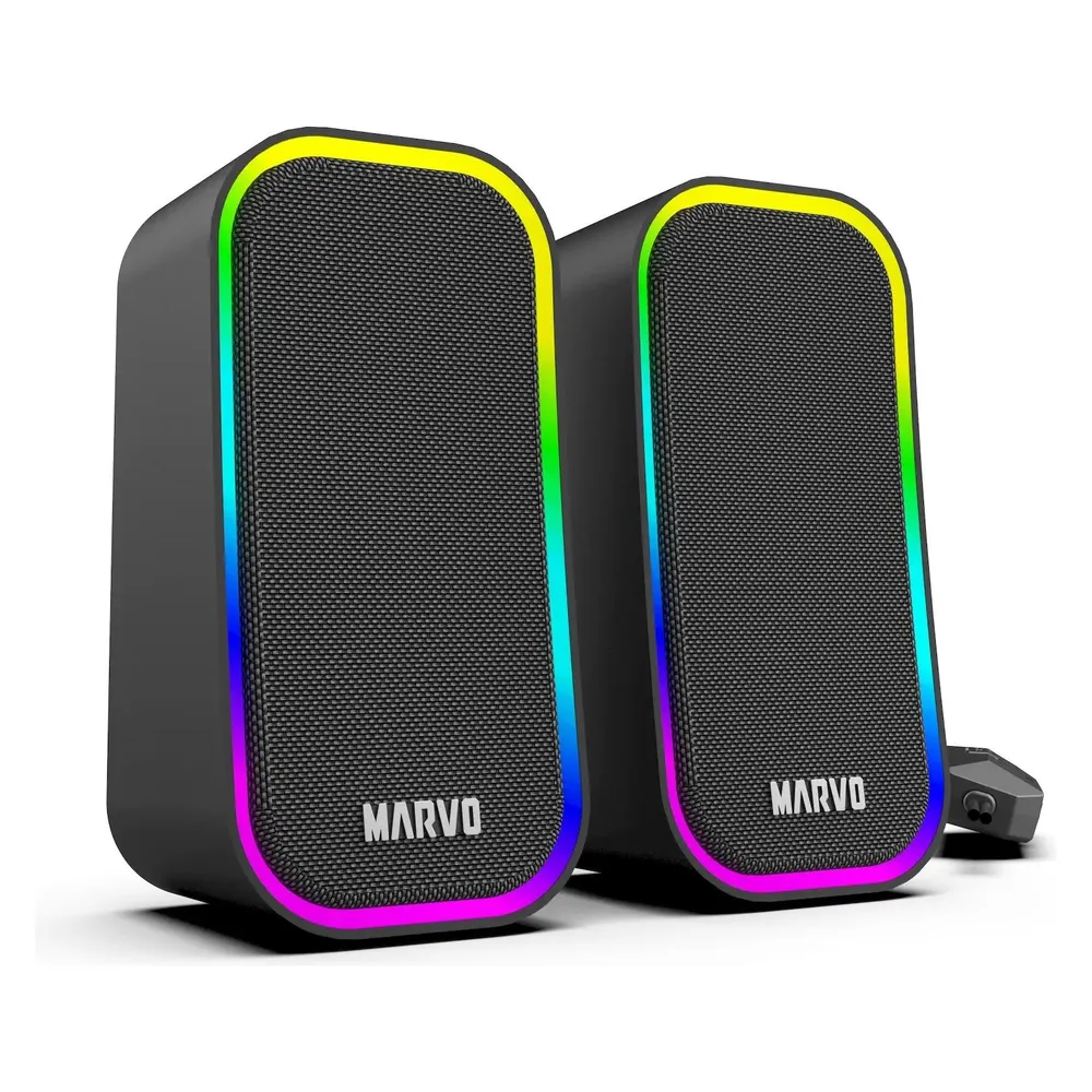 Lautsprecher Marvo SG-285 Havoc20 Kabelgebunden 6W mit Beleuchtung und Scroll-Regler