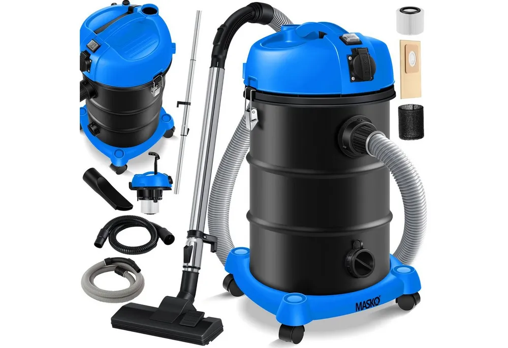 MASKO Industriesauger, 2300 W, 6IN1 Industriestaubsauger Staubsauger Nass Trocken Sauger