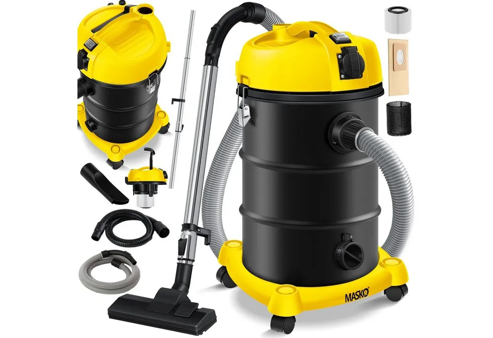 MASKO Industriesauger, 2300 W, 6IN1 Industriestaubsauger Staubsauger Nass Trocken Sauger