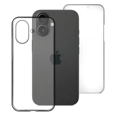 Handyhülle Max Power Digital 360 Grad Doppel-Schutz Silikon Transparent für iPhone 17