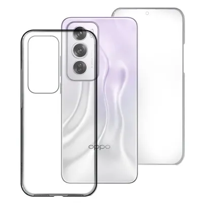 Max Power Digital Doppelseitige Hülle 360 Grad Transparente Silikonhülle Für Oppo Reno 12 Pro