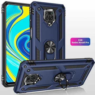Handyhülle Max Power Digital Magnetisch Silikon Polycarbonat Schwarz Ring für Redmi Note 9 Pro/9s