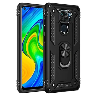 Handyhülle Max Power Digital Magnetisch Silikon Polycarbonat Ring Schwarz für Xiaomi Redmi Note 9