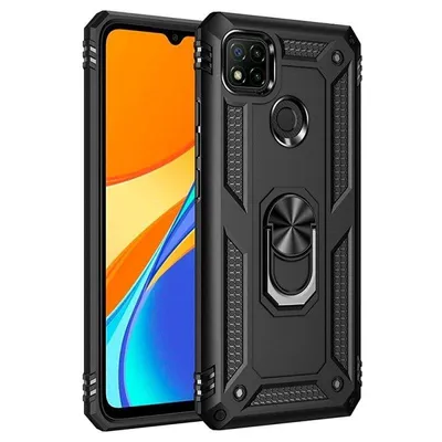 Handyhülle Max Power Digital Magnetisch Silikon Polycarbonat Schwarz 360° Ring für Xiaomi Redmi 9C