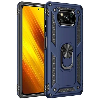 Handyhülle Max Power Digital Magnetisch Silikon Polycarbonat Schwarz Ring für Xiaomi Poco X3 NFC/Pro