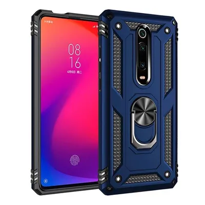 Handyhülle Max Power Digital Magnetisch Silikon Polycarbonat Ring Schwarz für Xiaomi Mi 9T/9T Pro