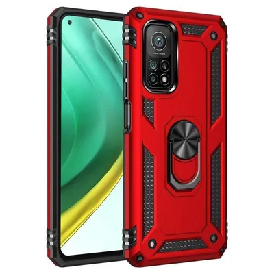 Handyhülle Max Power Digital Magnetisch Silikon Polycarbonat Rot 360° Ring für Xiaomi Mi 10T/10T Pro 5G