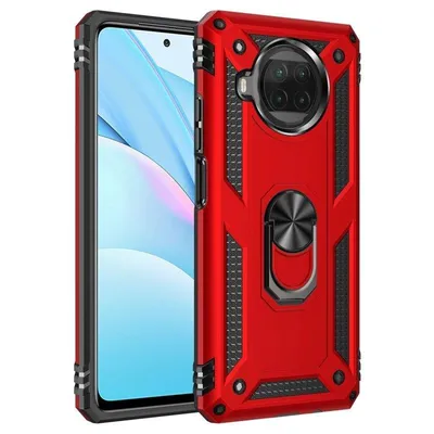 Handyhülle Max Power Digital Magnetisch Silikon Polycarbonat Schwarz 360° Ring für Xiaomi Mi 10t Lite