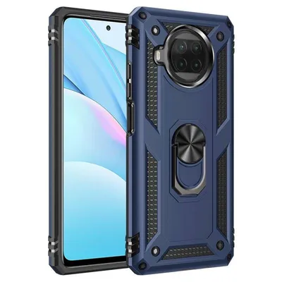 Handyhülle Max Power Digital Magnetisch Silikon Polycarbonat Blau 360° Ring für Xiaomi Mi 10T Lite