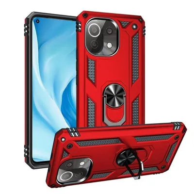 Handyhülle Max Power Digital Magnetisch Silikon Polycarbonat Schwarz Ring für Xiaomi Mi 11 Lite