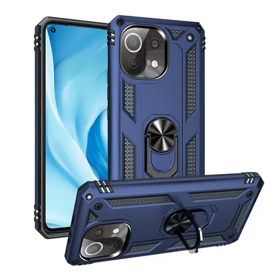 Max Power Digital Magnetic Case für Xiaomi Mi 11 Lite mit drehbarem Ring, Blau