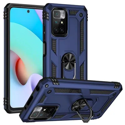 Handyhülle Max Power Digital Magnetisch Silikon Polycarbonat Blau 360° Ring für Xiaomi Redmi 10