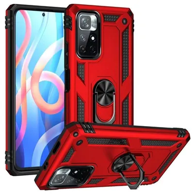 Handyhülle Max Power Digital Magnetisch Silikon Polycarbonat Schwarz Ring für Redmi Note 11/11s
