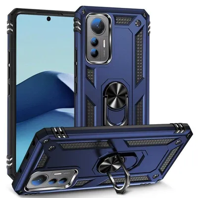 Handyhülle Max Power Digital Magnetisch Silikon Polycarbonat Ring Schwarz für Xiaomi Mi 12 Lite