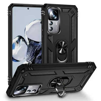 Funda für Handy Max Power Digital Magnetisch Silikon Polycarbonat Schwarz 360° Ring für Xiaomi Mi 12T/12T Pro 5G