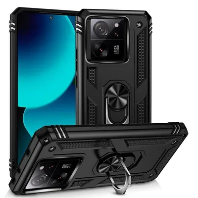 Handyhülle Max Power Digital Magnetisch Silikon Polycarbonat Schwarz Ring für Xiaomi Mi 13t / Mi 13t Pro