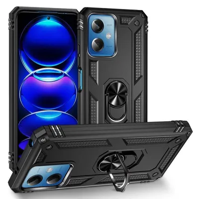 Handyhülle Max Power Digital Magnetisch Silikon Polycarbonat Schwarz 360° Ring für Xiaomi Redmi Note 12 5G