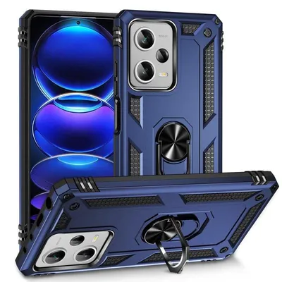 Handyhülle Max Power Digital Magnetisch Silikon Polycarbonat Schwarz Ring für Xiaomi Redmi Note 12 Pro Plus