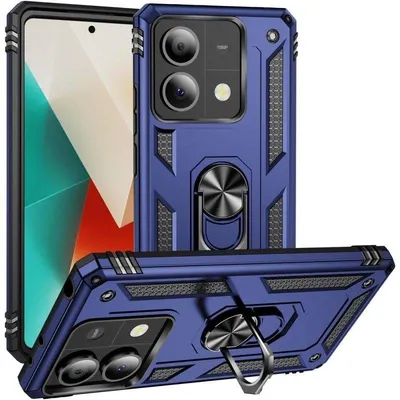 Handyhülle Max Power Digital Magnetisch Silikon Polycarbonat Schwarz Ring für Xiaomi Redmi Note 13 4G