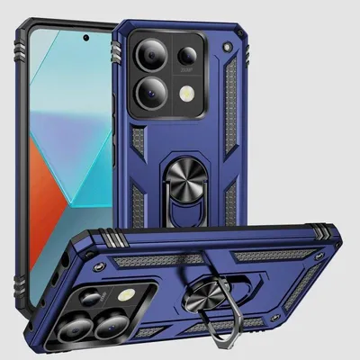 Handyhülle Max Power Digital Magnetisch Silikon Polycarbonat Schwarz Ring für Xiaomi Redmi Note 13 Pro 5G