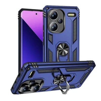 Handyhülle Max Power Digital Magnetisch Silikon Polycarbonat Schwarz Ring für Xiaomi Redmi Note 13 Pro Plus 5G