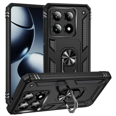 Handyhülle Max Power Digital Magnetisch Silikon Polycarbonat Schwarz 360° Ring für Xiaomi 14t 5G