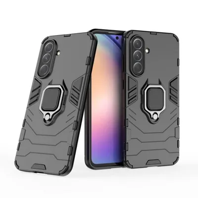 Handyhülle Max Power Digital Magnet-Ring Silikon Polycarbonat Rot Antirutsch für Samsung Galaxy A56 5G