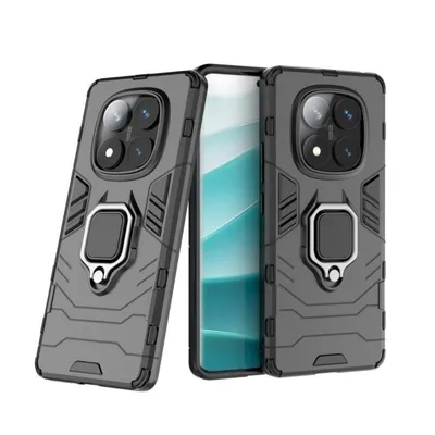 Handyhülle Max Power Digital Magnetring Silikon/Polycarbonat Schwarz für Xiaomi Redmi Note 14 Pro 4G