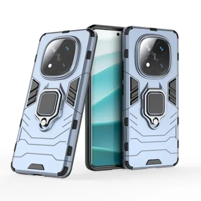 Handyhülle Max Power Digital Magnetring Schutzhülle Silikon Blau für Xiaomi Redmi Note 14 Pro Plus