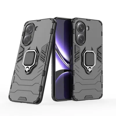 Funda für Handy Max Power Digital Magnetische Silikon Schwarz mit Ringhalterung für Xiaomi Poco X7 Pro