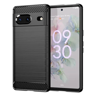 Max Power Digital Carbonfaser-Hülle für Google Pixel 7 Mobiltelefon, stoßfestes schwarzes Silikon