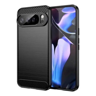 Handyhülle Max Power Digital Carbonfaser Stoßfest Silikon Schwarz für Google Pixel 10 Pro XL