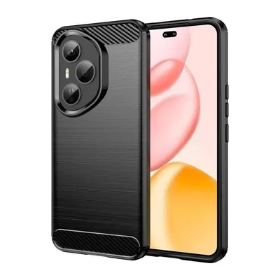 Funda für Handy Max Power Digital Carbonfaser Stoßfest Silikon Schwarz für Honor 400 Pro