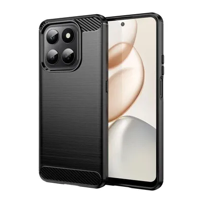 Funda für Handy Max Power Digital Carbonfaser Stoßfest Silikon Schwarz für Honor 400 Smart