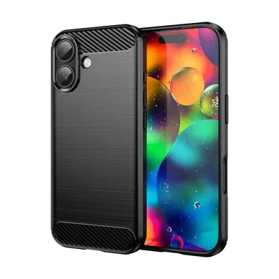 Handyhülle Max Power Digital Carbonfaser Stoßfest Silikon Schwarz für iPhone 17