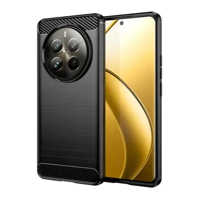 Max Power Digital Carbon Fiber Case für Realme 12 Pro / 12 Pro Plus Stoßfestes schwarzes Silikon