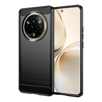 Handyhülle Max Power Digital Carbonfaser Stoßfest Silikon Schwarz für Realme 14 Pro