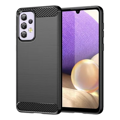 Max Power Digital Carbon Fiber Case für Samsung Galaxy A33 5G, stoßfest, schwarzes Silikon