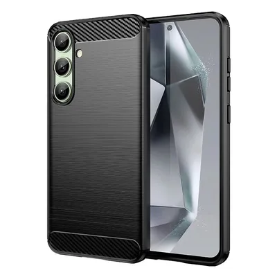Max Power Digital Carbon Fiber Stoßfeste schwarze Silikonhülle für Samsung Galaxy S24 FE