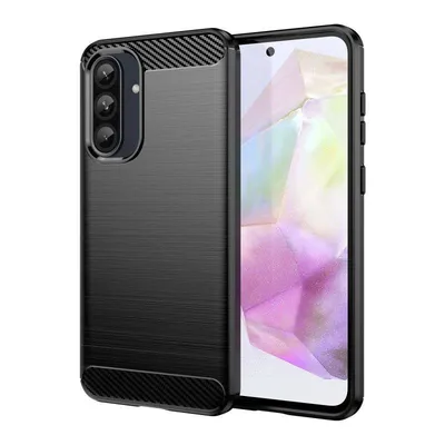 Handyhülle Max Power Digital Samsung Galaxy A56 Carbonfaser Stoßfest Schwarz